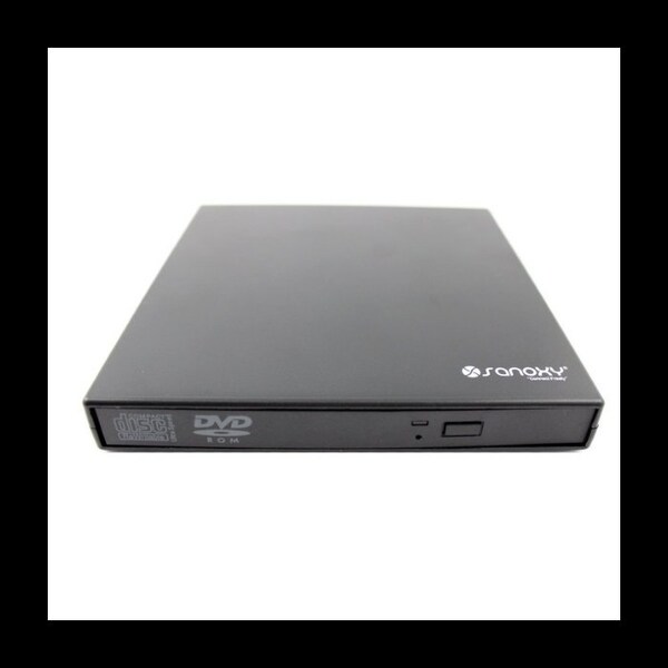 Sanoxy USB 2.0 Slim External DVD ROM CDRW Combo Portable Drive BLACK